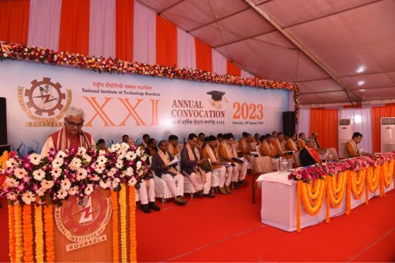 Professor K Umamaheshwar Rao, Director, NIT Rourkela, delivered the Director's Report at the ceremony. 