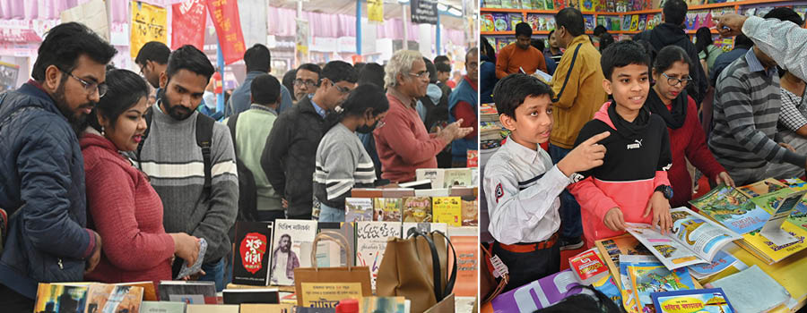 Children and youngsters thronged Book Fair on Tuesday afternoon 