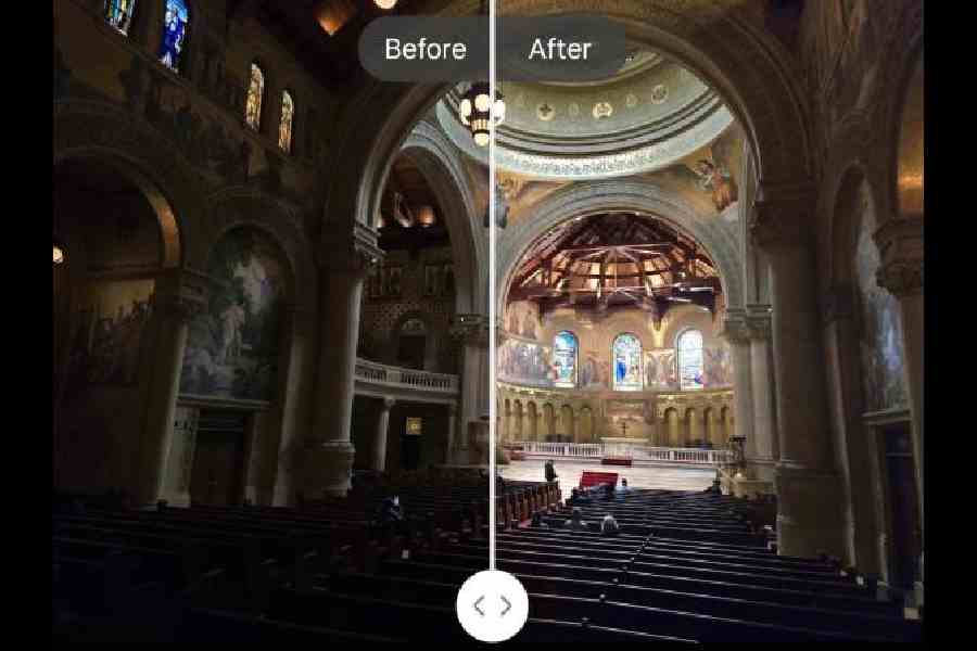 On-device AI offers suggestions to clean up photographs