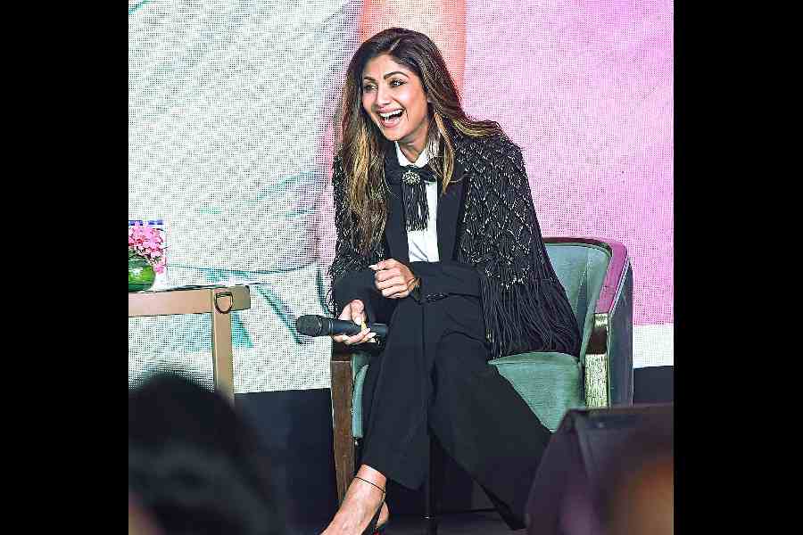 Shilpa Shetty was in a candid and cheerful mood