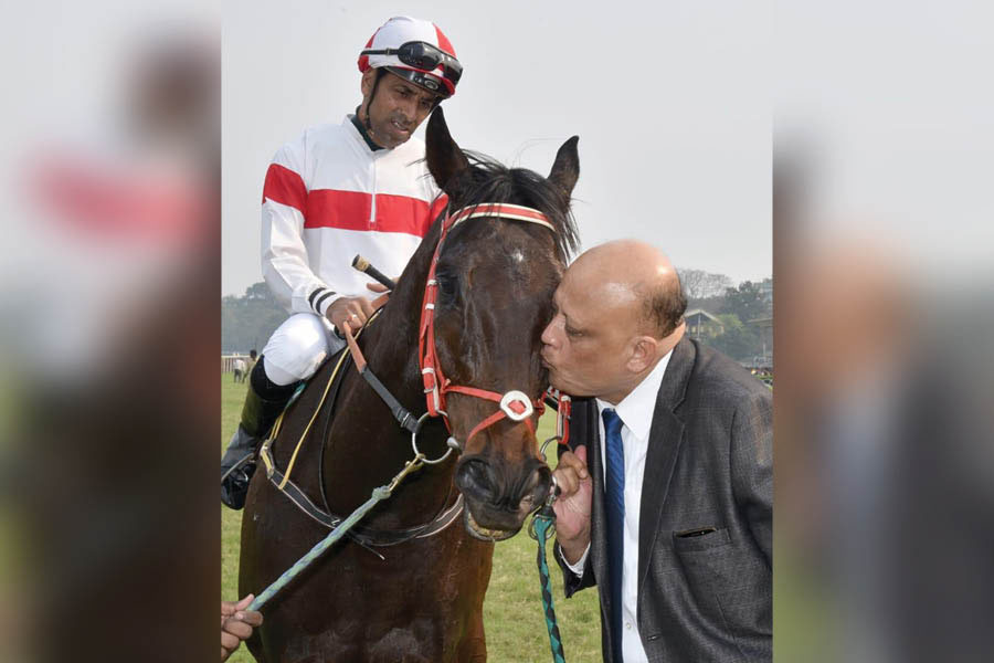 Javed Khan with one of his favourite horses