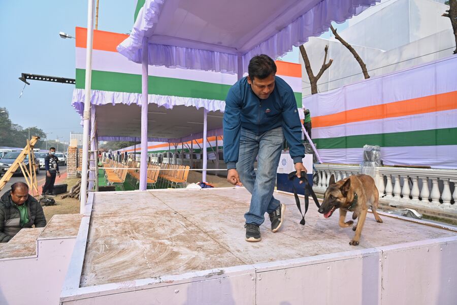  Security check was carried out at Red Road ahead of Republic Day parade  