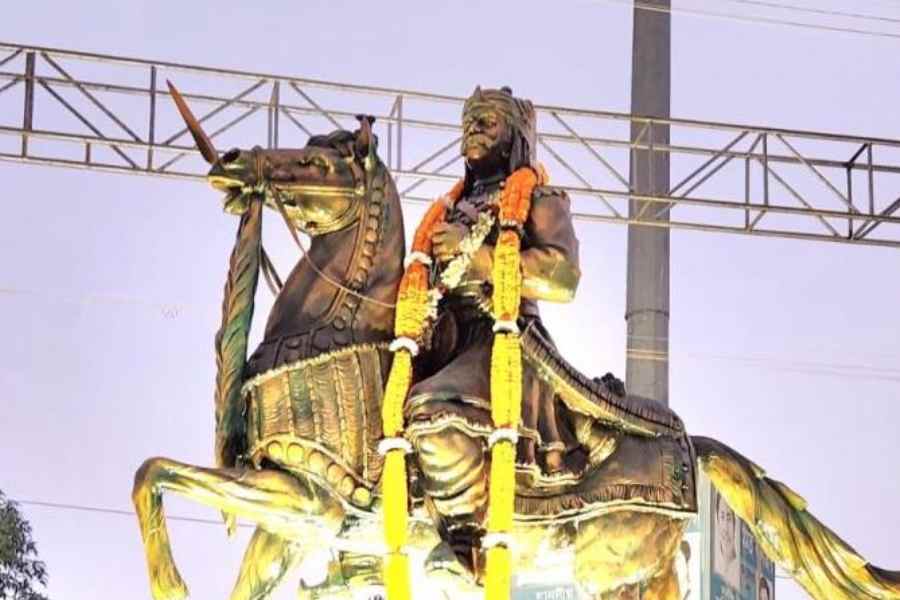 The new statue of Maharana Pratap at CA Island.