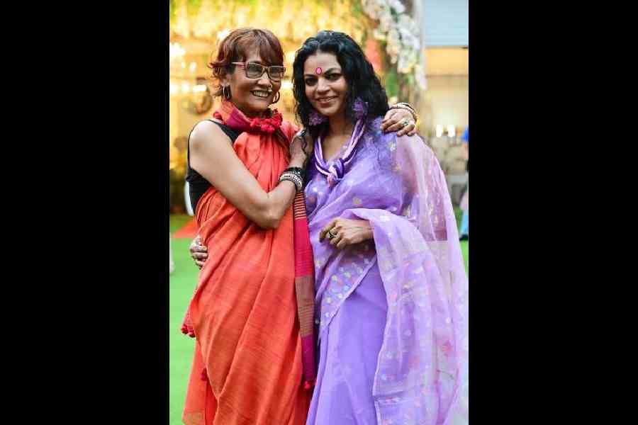 Bibi Russell with Nayanika Chatterjee