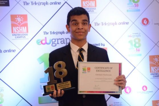 Nikhilesh Mukherjee, All-rounder, Winner of The Telegraph Online Edugraph 18 under 18 awards