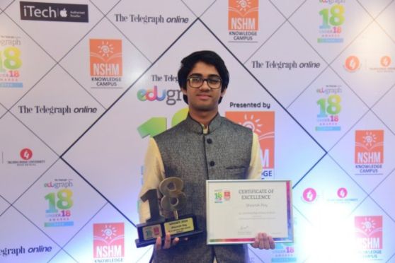 Shounak Roy, Sarod player, Winner of The Telegraph Online Edugraph 18 under 18 awards