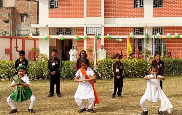 The 75th Republic Day was observed at Vivekananda Mission School, Baruipur. All students and teachers had assembled at campus to be a part of the celebration