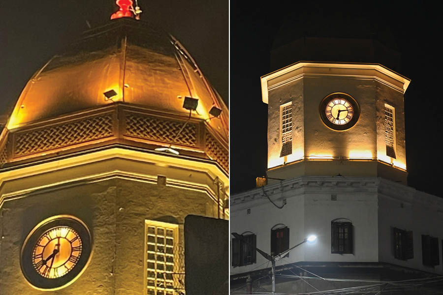 Last September, Mudar Patherya was overcome with the urge to restore the iconic Maniktala dome to its former glory. The move cascaded into an entire movement. (right is the pic by MK, but they didn’t illuminate the dome).