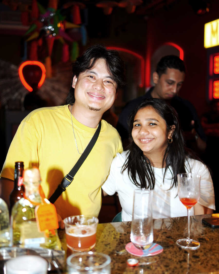 The bar takeover night got some friendly visitors as Gagan Gurung from Tell Camellia, Hong Kong, dropped in for a few sips with Tashi Ghosh from AMPM Kolkata