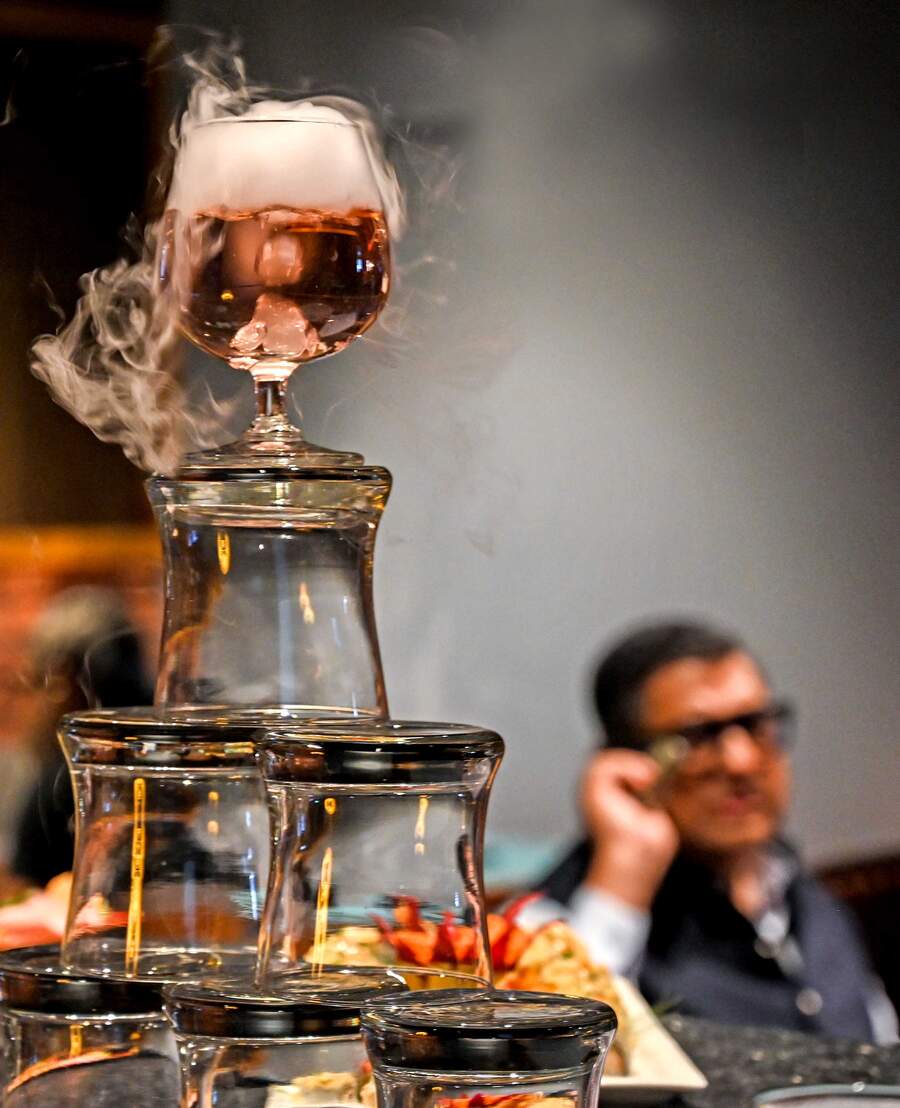 KIX is open all week from 1pm to midnight. The average cost for two is around Rs 1,800, including alcohol