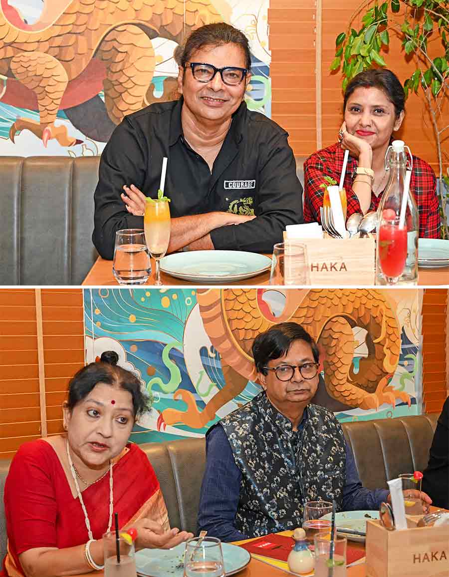 Singer-songwriter Surojit Chatterjee and ex-chairman of HIDCO Debashis Sen were also present with family and friends to enjoy the new launches at Haka