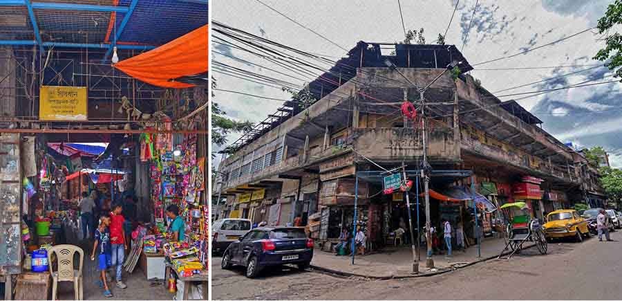 Kolkata Municipal Corporation will start reconstructing the dilapidated Park Circus Market after Durga Puja. The traders will be shifted to Park Circus Maidan. At present, iron safety nets have been put up by KMC to prevent injury of people moving inside the market