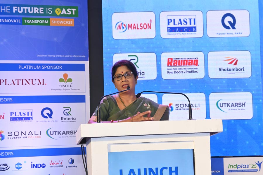 “I like the taglines of Indplas ’25 — “The future is East” and “The future is plastic”…. Plastic is essential to West Bengal’s economy, including in the MSME sector. We, in the government, support the growth of the sector through schemes like Banglashree. Our Chief Minister Mamata Banerjee has always believed in inclusivity. We should talk more about the plastics industry being more inclusive and becoming an ambassador of Bengal…. I look forward to being a part of Indplas next year,” shared the event’s chief guest, Shashi Panja, Minister of Industry, Commerce and Enterprise as well as Women and Child Development and Social Welfare, Government of West Bengal