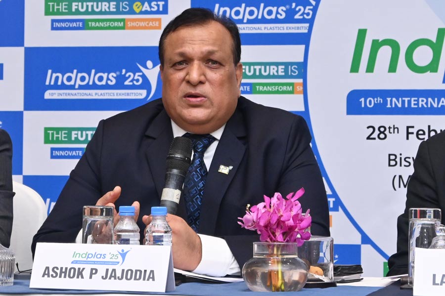“The journey of Indplas started in 1981 with around 500 sq mtr. For our 10th edition in 2025, we have a space of 9,000 sq mtr at the Biswa Bangla Mela Prangan. In terms of raw materials and machinery [related to plastic], Indplas is the place to be. Apart from participation from states across India, including the Northeast, there’s going to be involvement from countries like Taiwan, Vietnam, Thailand, Germany, among others, who will seek to make an impact in the absence of China (unable to participate due to visa restrictions),” remarked Ashok P Jajodia, chairperson, exhibition organising committee, Indplas ’25