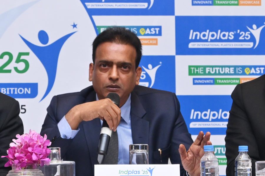 “In terms of size, the plastics industry is bigger than paper or pharmaceuticals in India. Plastic is a major thrust area in the economic growth of India. As part of that, Bengal has a vital role to play,” observed Alok Tibrewala, chairperson, National Advisory Board, Indplas ’25. On the question of sustainability around plastic, Tibrewala said: “Plastic has a far lower carbon footprint than many other materials such as paper or glass. Take, for example, a glass bottle, which requires more water to be cleaned than it can accommodate for consumption…. The solution is not to eliminate plastic, but to cut down on excessive packaging and hyper-consumerism”