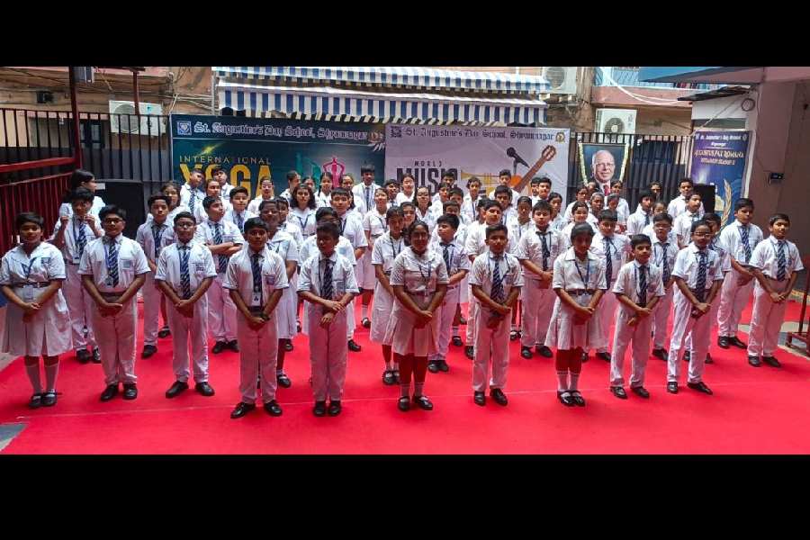 Celebration of International Yoga Day and World Music Day at St. Augustine's Day School, Shyamnagar