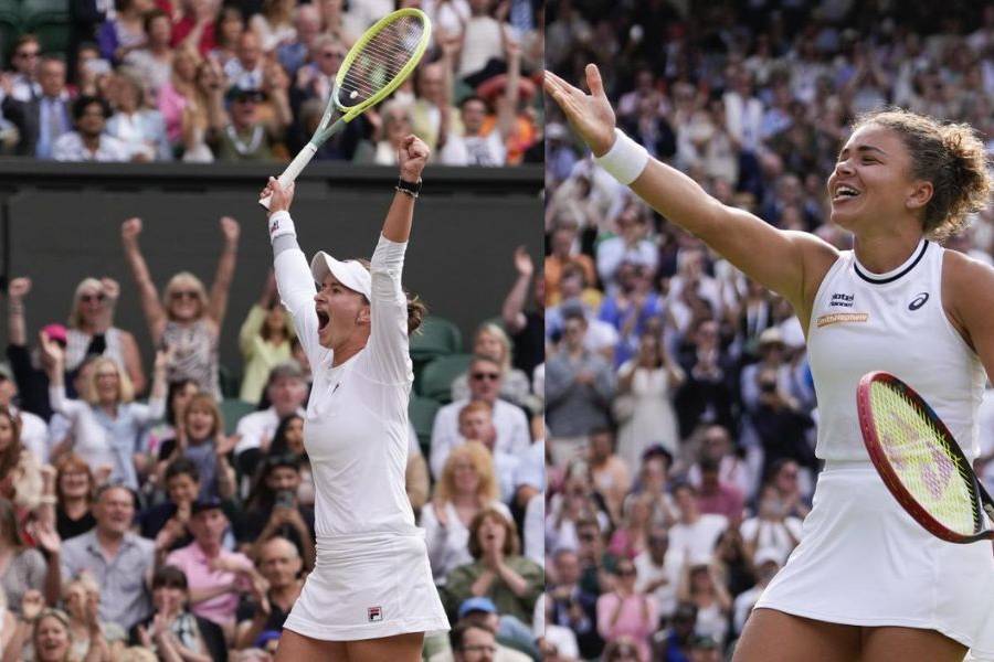 Barbora Krejcikova (left) and Jasmine Paolini (right)