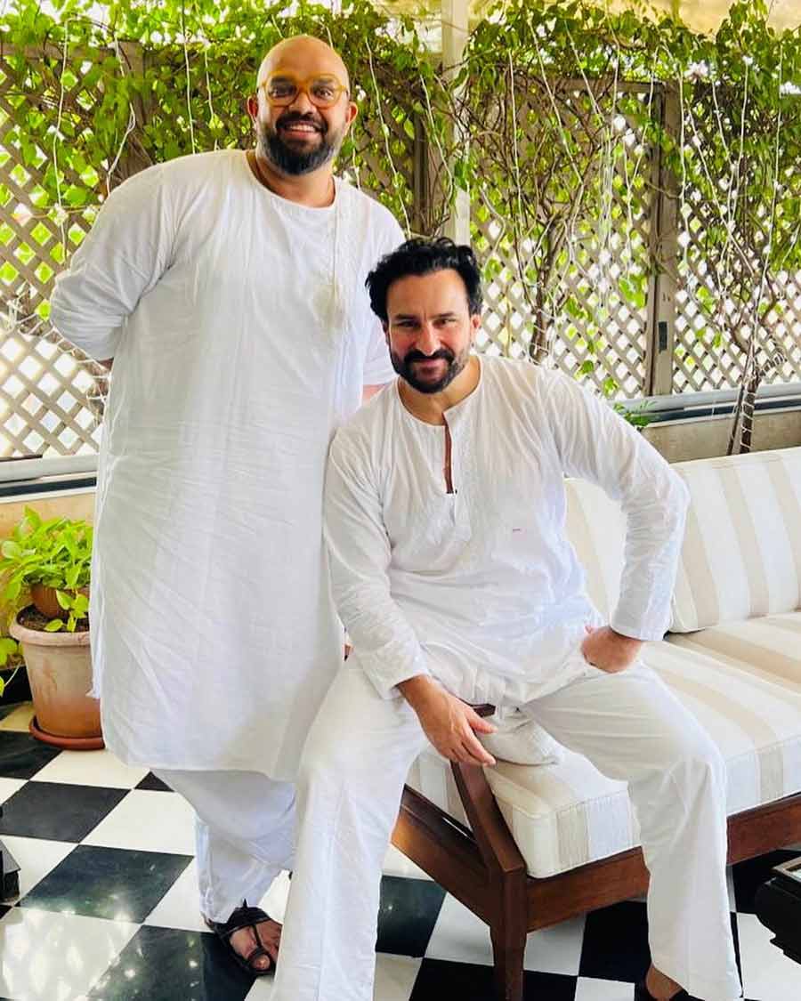 ‘The idea of Roy started after the collaboration with Mr Khan (Saif Ali Khan). We now design his regular clothes also. Saif Ali Khan wears clothes that are simple and elegant. After posting about that [the collaboration], we received queries about the clothes, and the whole idea came — to start something that is classic, simple, yet affordable,” shared Abhisek with My Kolkata about the inception of the pret line ‘Roy’