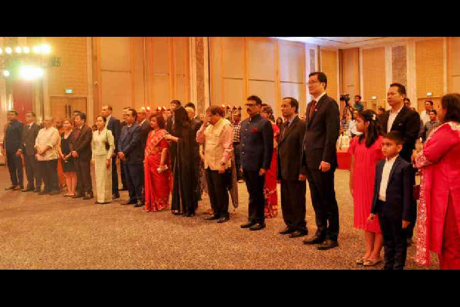The audience at the reception