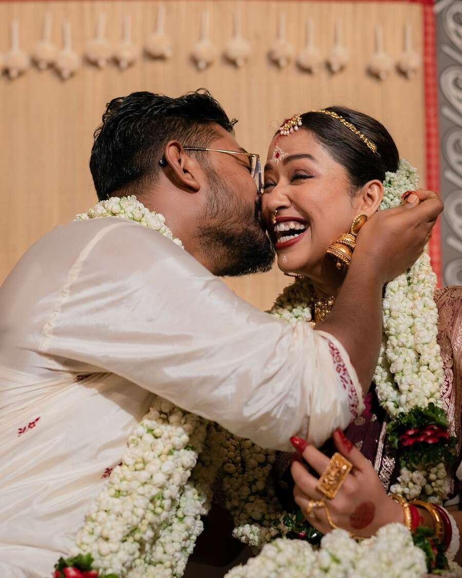 The pictures shared by the newlyweds have received more than one lakh likes on Instagram.