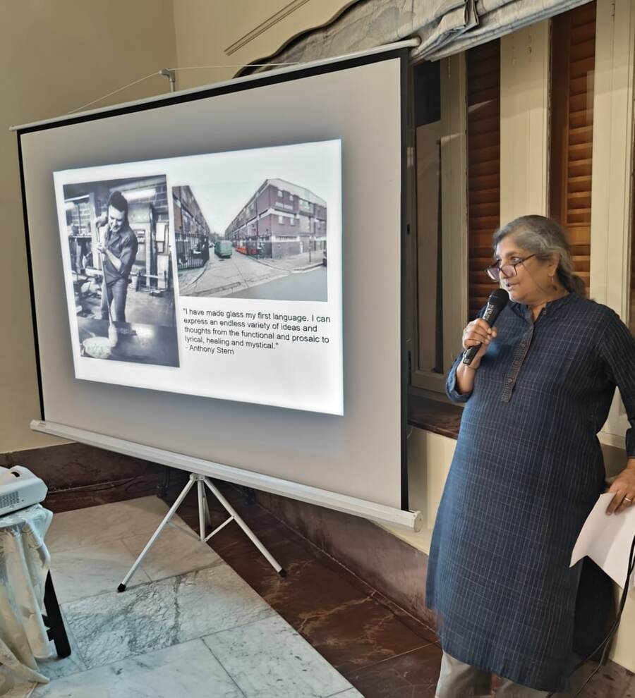 The art of glassblowing possibly dates back to the 1st century BCE when Syrian craftsmen invented the ancient art form, which was practised in modern-day Israel, Lebanon, Iran, Egypt and Iraq. Srila Mookherjee, known for her innovative glass art, explored its history and techniques in a special lecture titled ‘Fire and Form’, presented in collaboration with the Crafts Council of West Bengal at Daga Nikunj recently