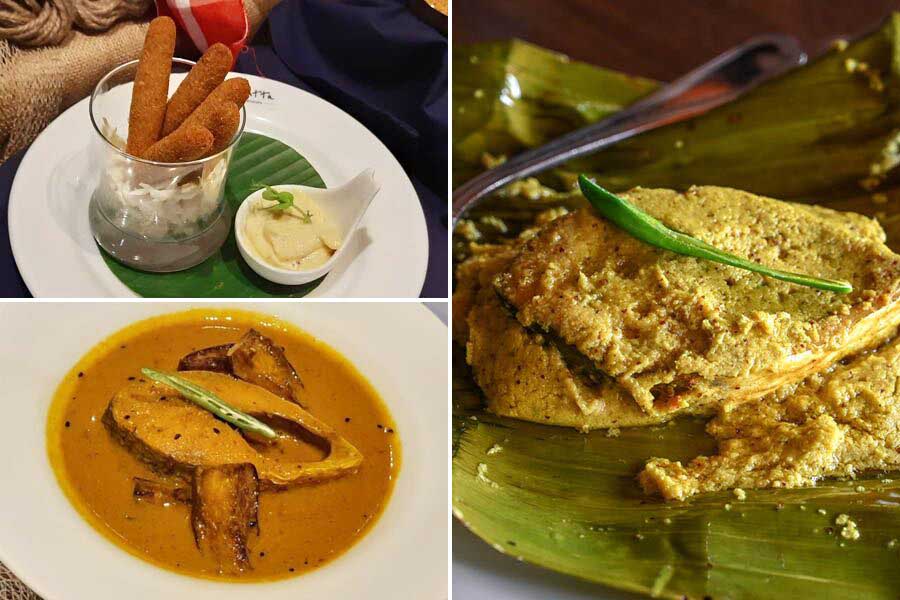 A variety of hilsa dishes on offer at the Hilsa Festival