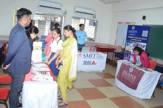 The fair attracted not only Sushila Birla Girls' School students but also those from various other schools, such as BHS Mukundapur, Abhinav Bharati, Ashok Hall Girls' Higher Secondary School, and BHS Moira Street. Approximately 800 students attended the event, eagerly exploring the wealth of academic opportunities on offer.