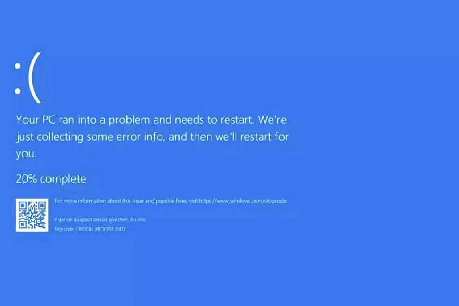 This screenshot shows a Blue Screen error shown in a Microsoft system amid its global outage. Amid a massive global outage that hit operations of airlines, banks and businesses across the globe, Microsoft on Friday said that it is aware of the issue affecting Windows devices due to an update from a third-party software platform.