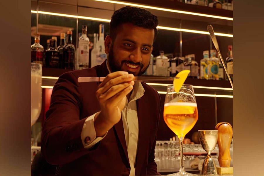 Md Shabaz Alam, GM and chief bar master of Little Bit Sober