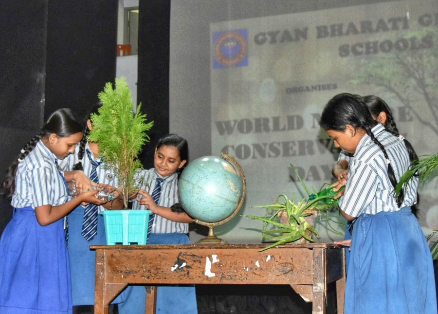 Ahead of World Nature Conservation Day, Gyan Bharati students participated in several activities to raise awareness about the climate crisis. World Nature Conservation Day is observed on July 28  