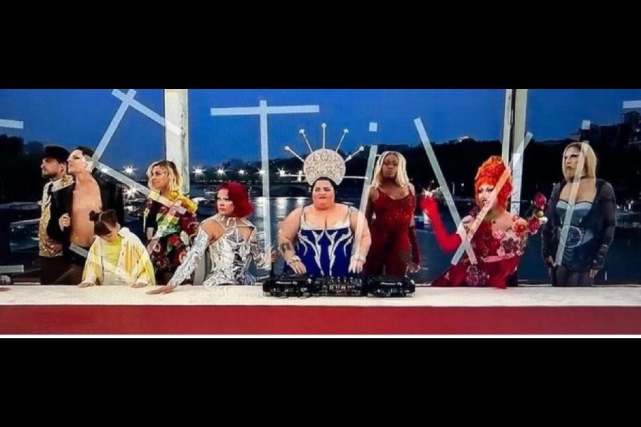 A parody of Leonardo Da Vinci's famous fresco 'The Last Supper' featuring drag queens at the Olympic opening ceremony in Paris, in a picture shared on X, has sparked fury among the Catholic church and far-right politicians, while supporters praised its message of tolerance
