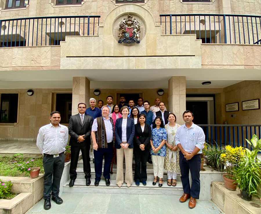 Lindy Cameron, the British High Commissioner to India is visiting Kolkata. She was seen at Eden Gardens with Andrew Fleming on Sunday. In a post on X, Cameron writes, “নমস্কার কলকাতা  A pleasure to be in the City of Joy discovering the sights and sounds of Kolkata.”