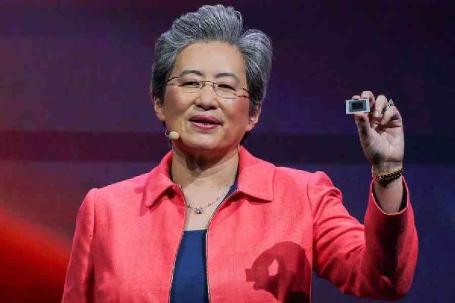 AMD CEO Lisa Su makes the opening speech at Computex forum in Taipei on June 3