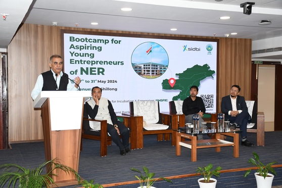 Mr Bhanu Prakash Verma, GM of SIDBI, addressed the participants signifying fostering an entrepreneurial spirit to drive the region's economic growth.