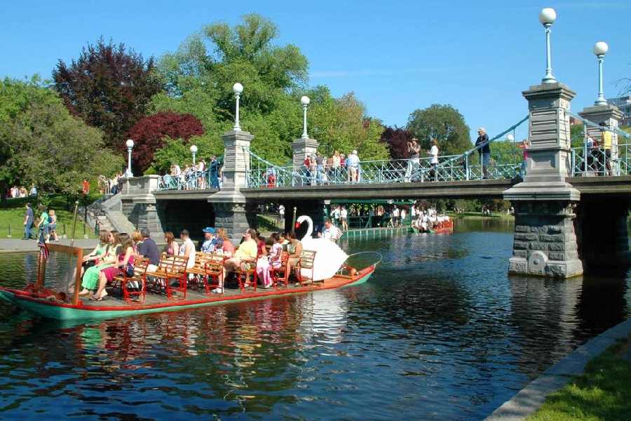 A glimpse of the traditional Canal Parade during Amsterdam Gay Pride in Amsterdam