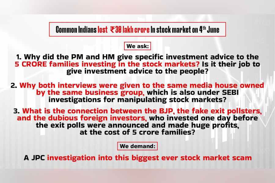 A slide from Rahul Gandhi's presentation