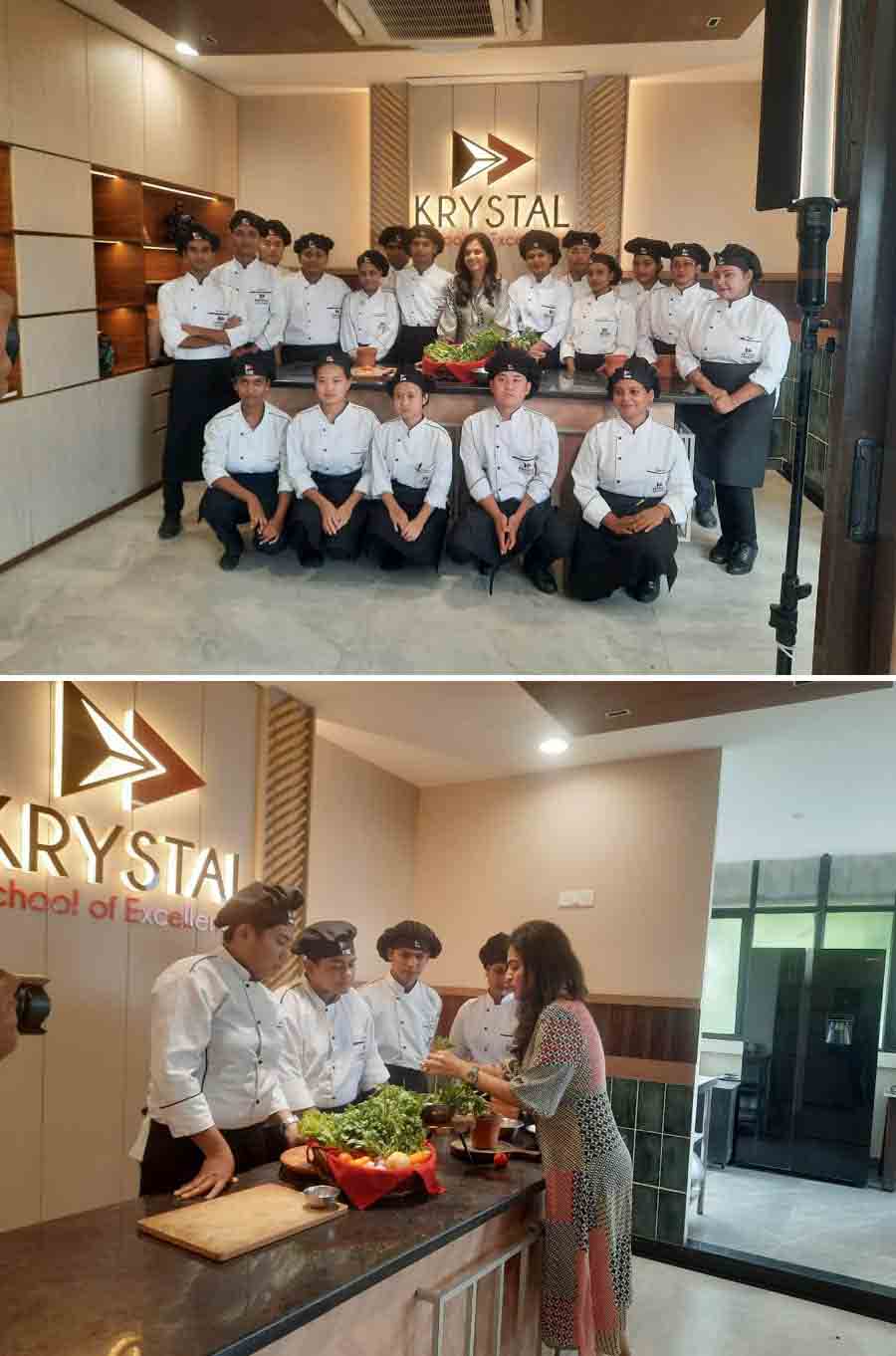  Krystal School of Excellence (KSE) conducted a session on zero-waste kitchen which incorporated waste-free methods, demonstrating the ingenuity of sustainable culinary practices. It was led by Neha Jhunjhunwala, founder, Onset Homes. She is also an advocate of sustainability and maintains a zero waste kitchen  