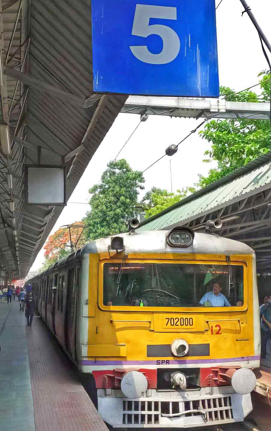 Train services were restored on platforms 1 to 5 at Sealdah station after completion of upgrade work on Sunday  