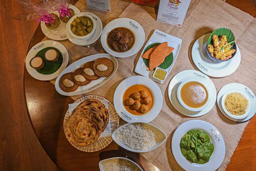 A glimpse of the menu — a mix of savoury and sweet items on offer