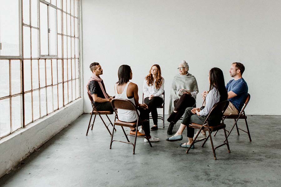 The human brain feels safer in a group because evolutionarily, situations that led to social conflict, rejection, isolation and exclusion from a group would increase risk of injury