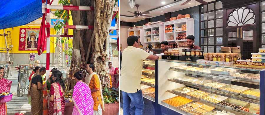 On the occasion of Jamai Sasthi, women were seen offering special puja at the old banyan tree in Burimatala, Krishnanagar, Nadia. In Kolkata, sweet shops did brisk business. However, towards the afternoon, the shops were mostly empty due to the ongoing heatwave   