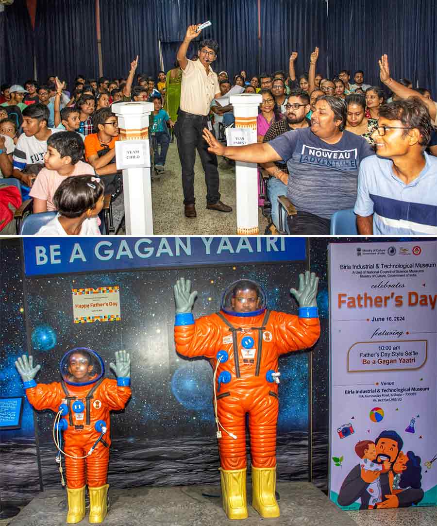 Craft-making, quizzing, public demonstration and more kept children and their parents engaged at Birla Industrial and Technological Museum on Father’s Day  