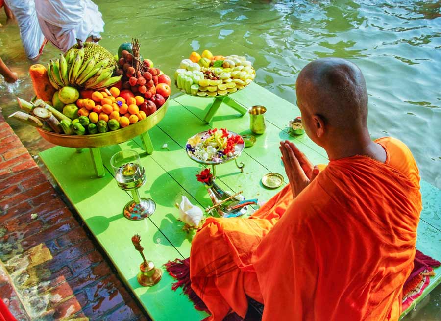 Ganga Puja being performed at Belur Math  
