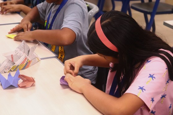 The workshop, held recently, immersed children in the fundamentals of origami
