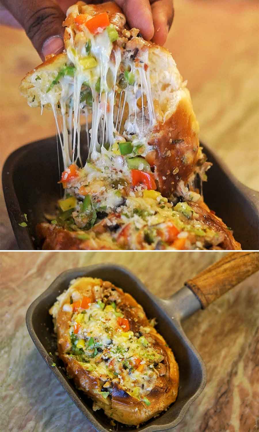 Fresh out of the oven, the cheese on the Pulled Cheese Garlic Bread made for the perfect sight before the perfect bite of delightful freshness of bell peppers and juicy chicken with melty cheese. The buttery exteriors of the bread added the last touches of perfection you would expect from well-made garlic bread. ‘Our menu isn’t extensive. The focus is on coffee, pizza and pizza-related items so we strive for perfection with every dish that comes out of our kitchen’ quipped Didwania