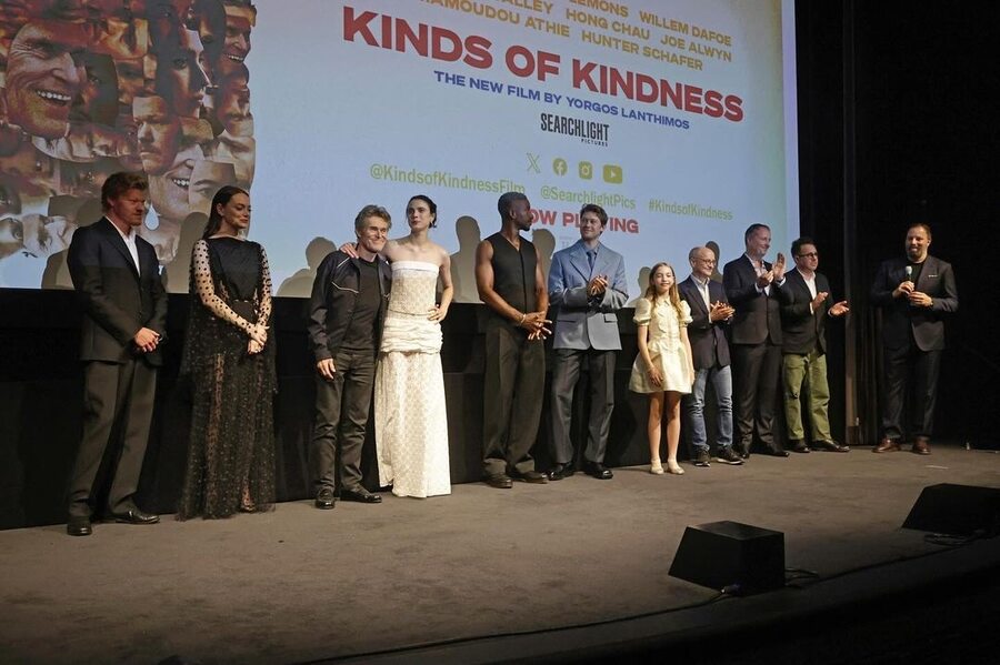 The entire cast of Kinds of Kindness took a bow on stage after the screening of the film. The ensemble cast also includes Hong Chau and Hunter Schafer. Kinds of Kindness released in the US theatres on June 21 and is slated to arrive in cinemas in the UK on June 28.