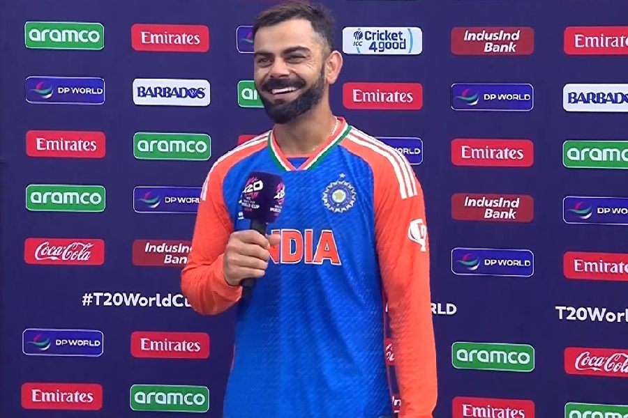 Virat Kohli in action during the match