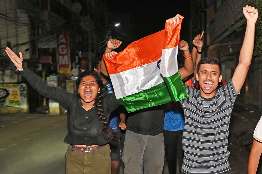 These youngsters in Baguiati screamed their lungs out ‘India, Indiahhhhhhhhhhh......’