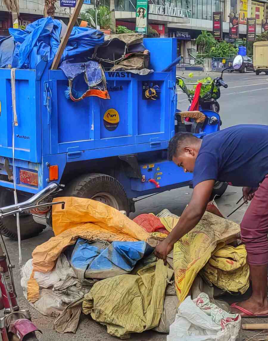 The Kolkata Municipal Corporation carried out a cleanliness drive around the city to remove plastic that clog drains and cause waterlogging during the monsoon season  