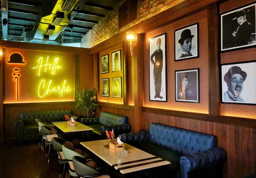 The second floor also has the Hello Charlie section, a dedicated corner honouring Charlie Chaplin, which adds a multicultural flair to the place